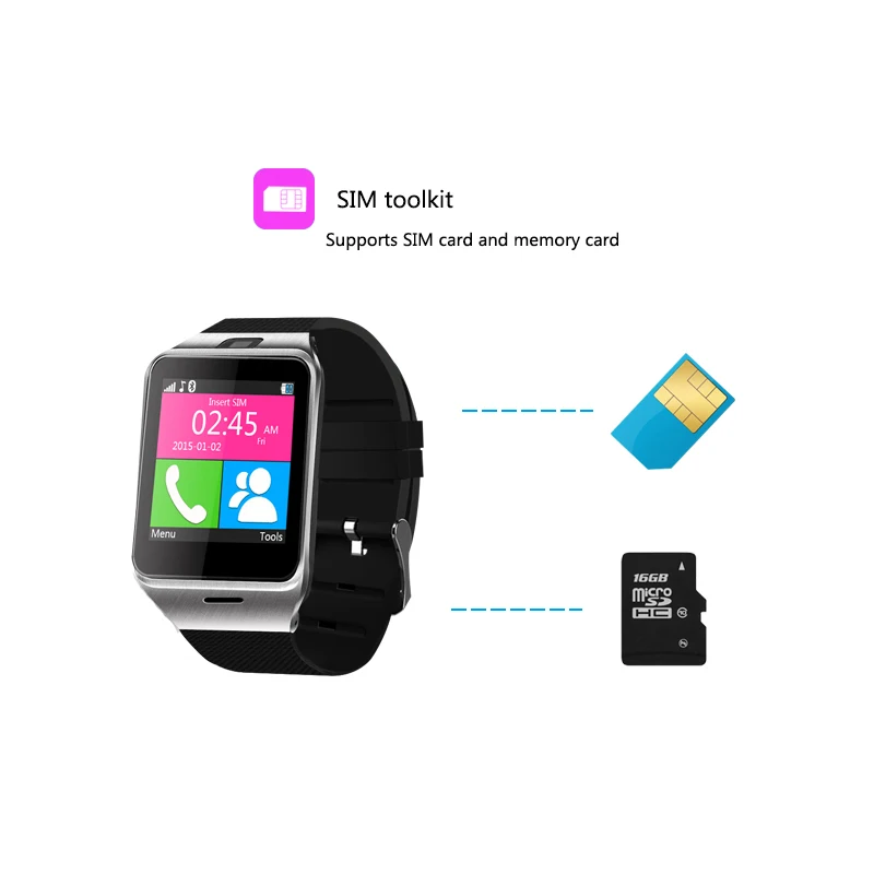 2016 NFC Aplus GV18 Smart Bluetooth Wristwatch with Camera Android Watch Phone SIM Card Smartwatch for iPhone 6/6s Smartphone |