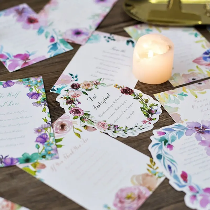 30 шт./лот красивый цветочный венок английская Классическая открытка