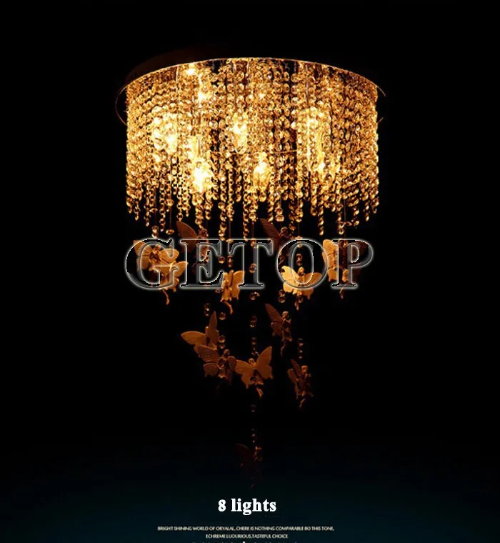 Современные модные круглые хрустальные светильники для гостиной спальни
