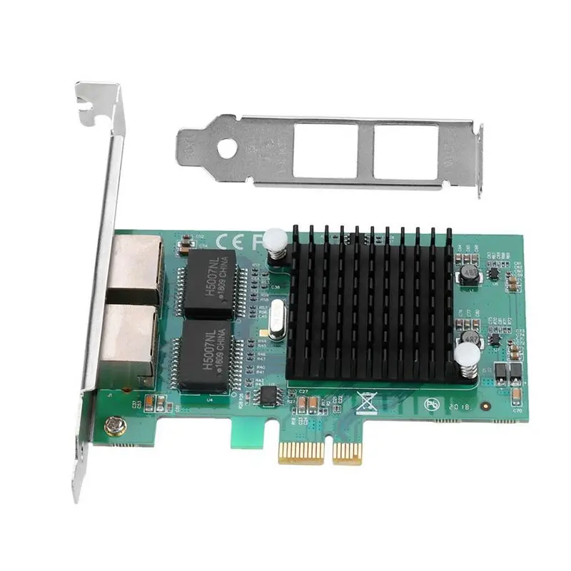 For Intel 82575 Pci-E X1 2-Port Gigabit Ethernet Server Adapter Network Card Pc | Компьютеры и офис