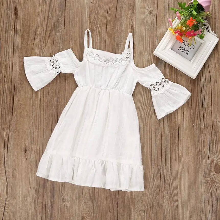 2017 beachwear girl dress white lace kids baby clothes summer dresses for weeding party Girls vestido infantil | Детская одежда и