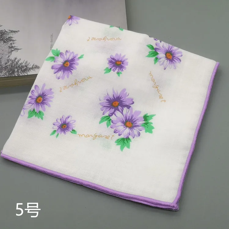 1pcs 1 шт.-5 шт. платок в цветочки леди цветочный женский платок Салфетка полотенца 35 см Новинка свадьба стол hanky RF2 - Цвет: 1pcs