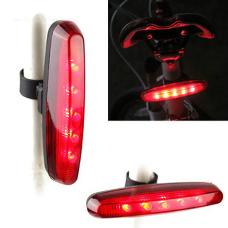 Предупреждающие мигающие огни для велосипеда 5 светодиодных задних фонарей езды