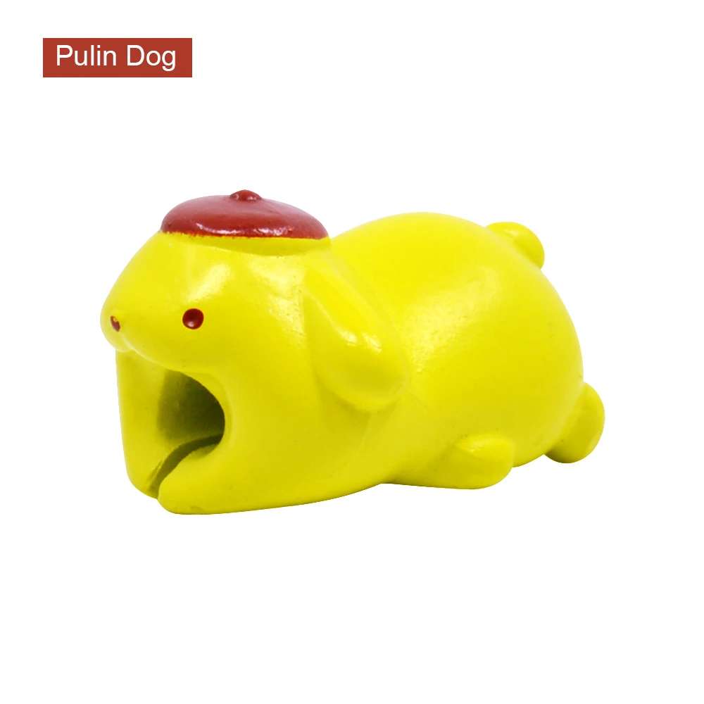 Pulin Dog CHIPAL Bite аниме Кабельный органайзер Winder для iPhone USB кабель протектор Chompers Чоппер Луффи Сон Гоку мультфильм животных укусы - Цвет: Pulin Dog