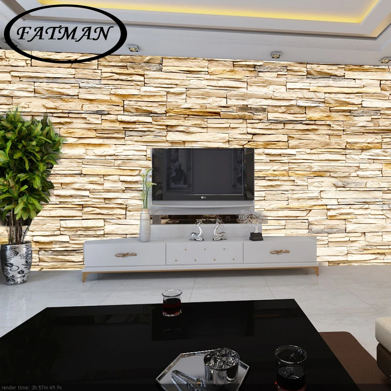 

Dropship Fatman 3d Wallpaper Stone Wall Photo Wallpaper Living Room Wall Papers Home Decor Custom 3d Mural Papel De Parede