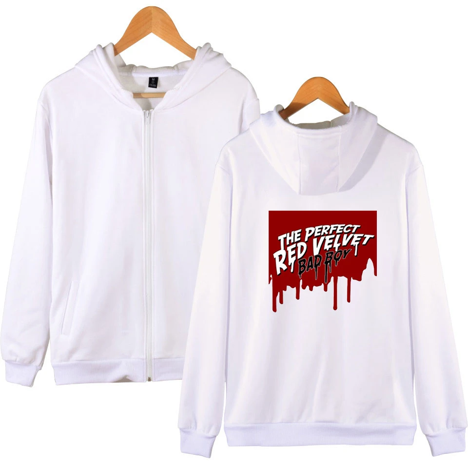 

Red Velvet Zipper Hoodies Sweatshirt Oversize Kpop Women/men Korean Girls Team 2018 New Hoodies Zippers