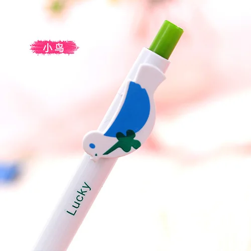 1 шт. Kawaii мультфильм пластиковые шариковые ручки красивый милый кот птичий шар ручка школьные принадлежности канцелярские принадлежности - Цвет: Bird