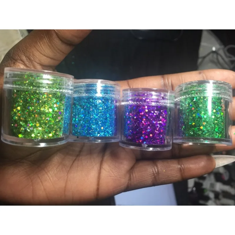 1 коробка голографическая мощность для ногтей 10 мл Золотая Голограмма лазерная