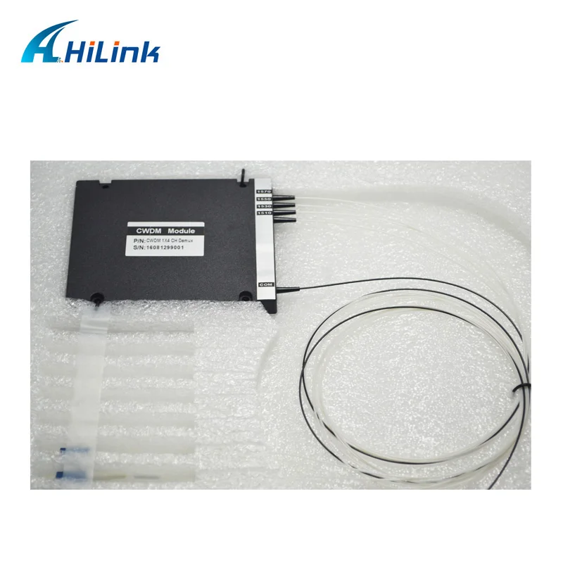Hilinktech корпус оптического Кросса/ABS коробка 4 канала CWDM/CCWDM Mux, одиночное волокно/дуплекс волокно 1270-1610nm LC/SC/UPC
