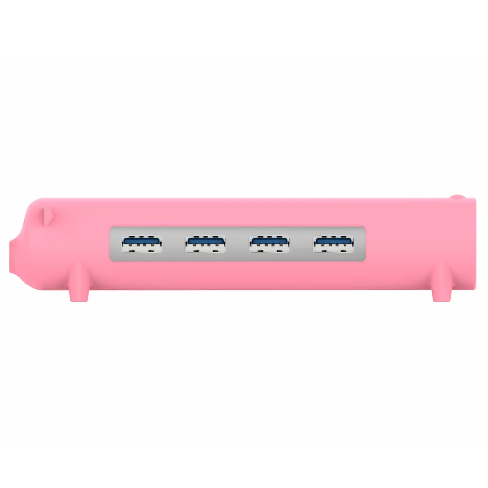 ORICO 4 в 1 Cute Pet-shape HUB для MAC notebook алюминиевый сплав силиконовый кабель для передачи данных 100 см-Серебристый