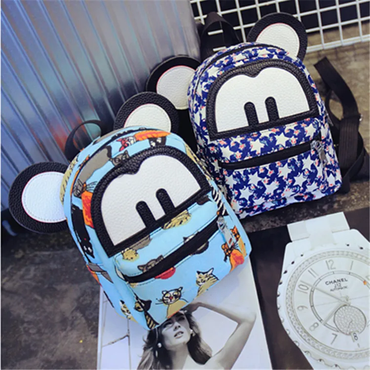 В Новинка весны и лета 2018 Микки Мышь рюкзак сумка с несколькими Цвет личность