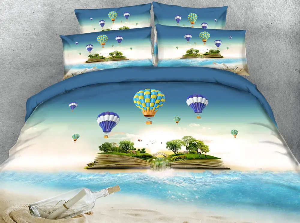 Пляжное одеяло с рисунком огненных воздушных шаров набор 3D для детей