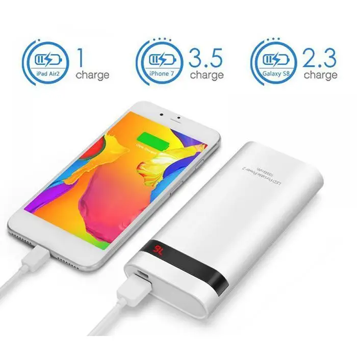 Pisen 10000 мАч Внешний Аккумулятор LED Мобильный аккумулятор портативное зарядное