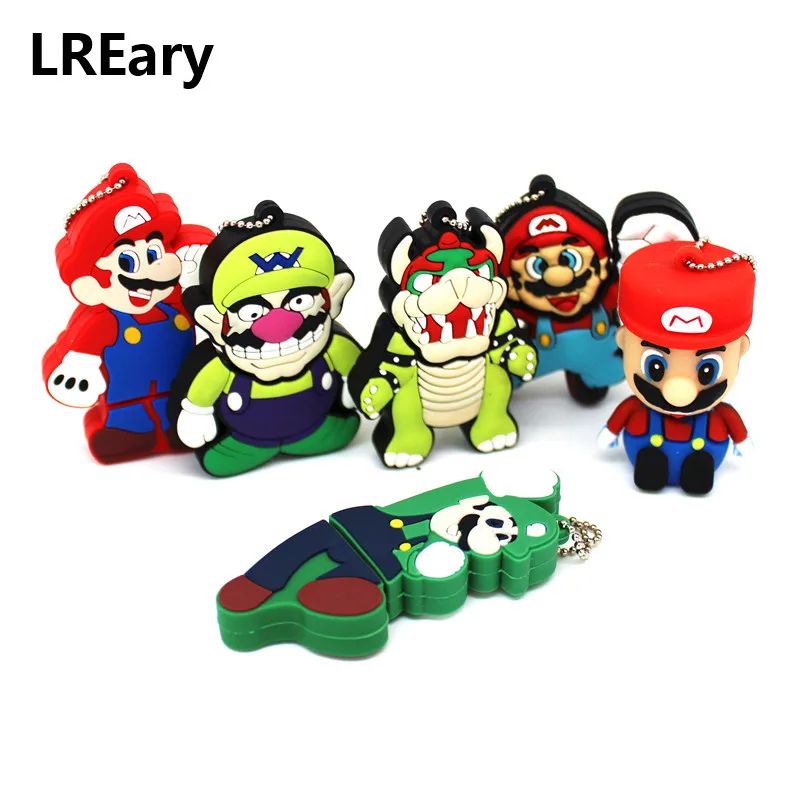 Симпатичные Super Mario 4 ГБ флеш диск USB 2 0 игра мультфильм игрушки usb накопитель карта
