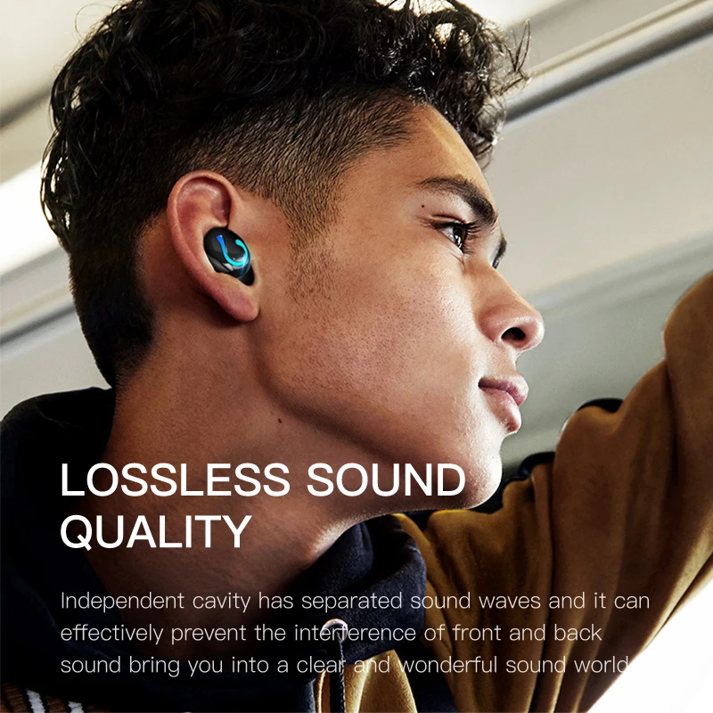 ESVNE TWS 5 0 Bluetooth беспроводные наушники спортивные стерео гарнитура зарядная