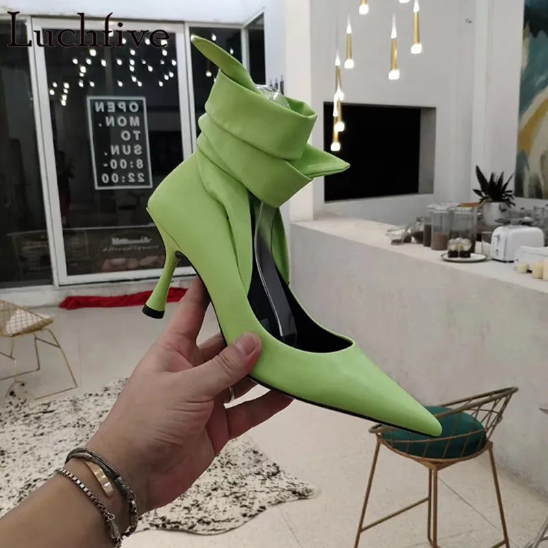 Sexy Thin High Heels Women Pumps Shoes Pointy Toe Red T-Show Shoes Woman Classic Lace Up Fahion Party Shoes Zapatos De Mujer