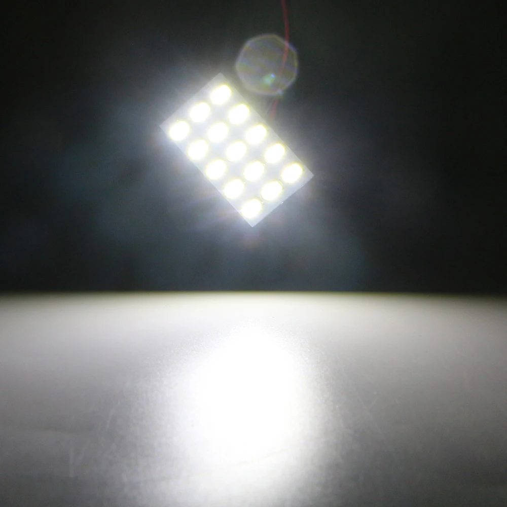 YM E-Bright 50 шт. светодиодные панели 5730 15 SMD светодиодный s 12V DC с T10 фестон-адаптер