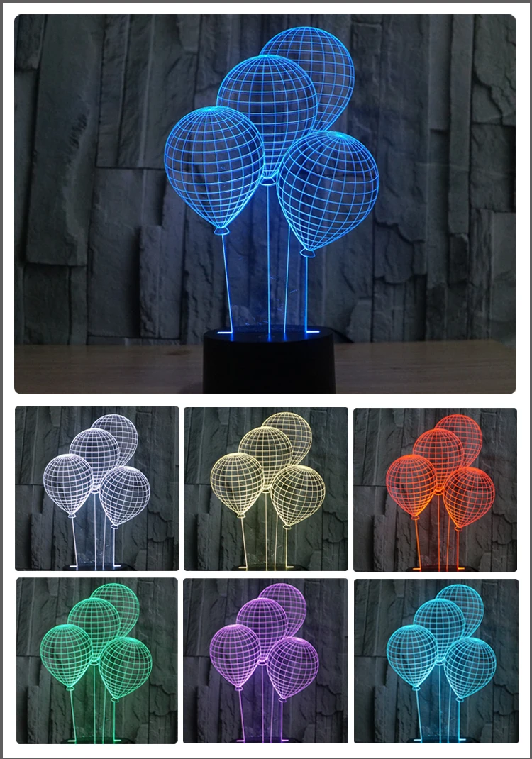 Новинка Сенсорный 3D Led Ночные Огни для Детей Подарки На День Рождения Свадьба