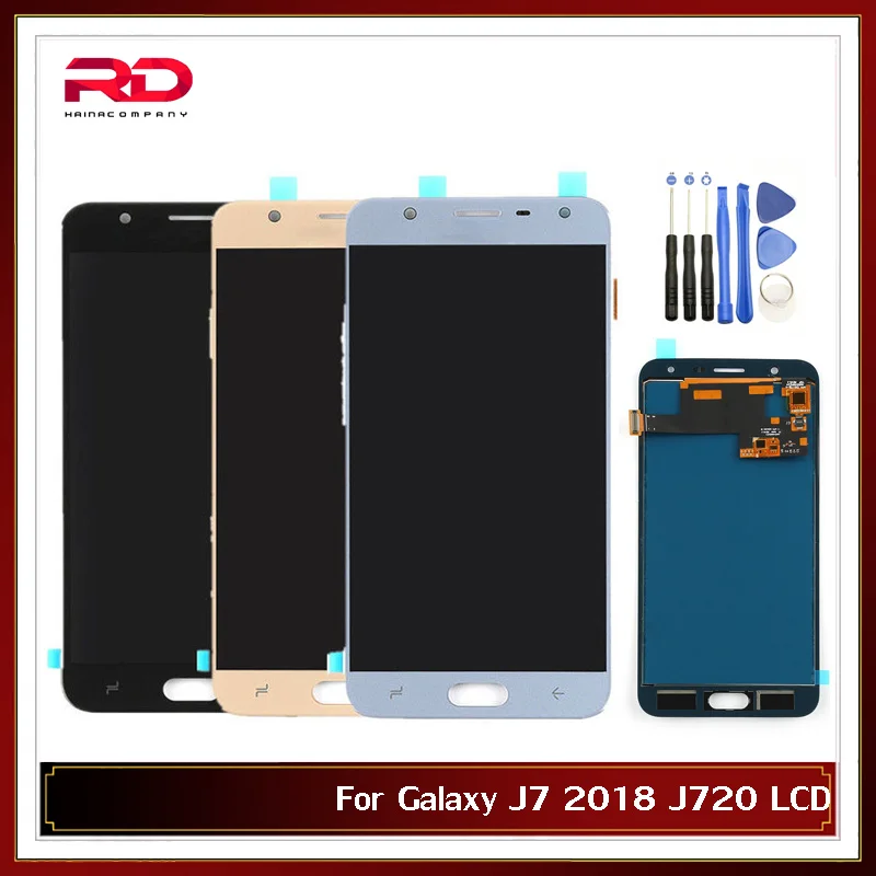 AMOLED J720 ЖК дисплей для Samsung Galaxy J7 Duo 2018 J720F SM кодирующий преобразователь сенсорного