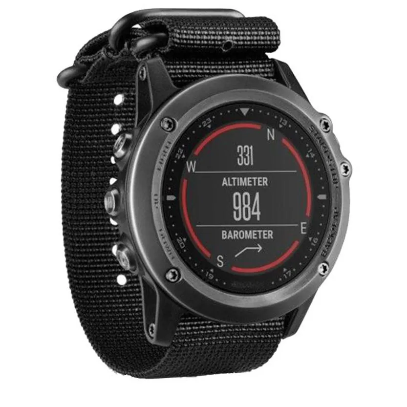 Новый роскошный нейлоновый ремешок 5 кольцевых часов сменный для Garmin Fenix 3 SZ1229|garmin