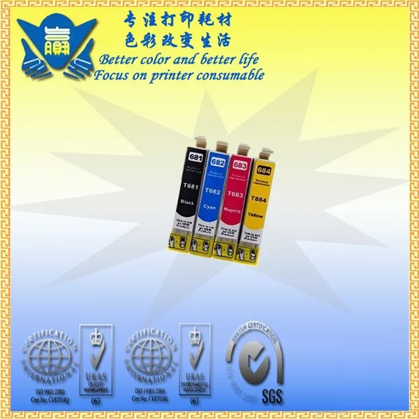 JIANYINGCHEN совместимый картридж замена для Epson T0681 T0684 рабочей силы 30 40 310 500 600 610 NX510 (4