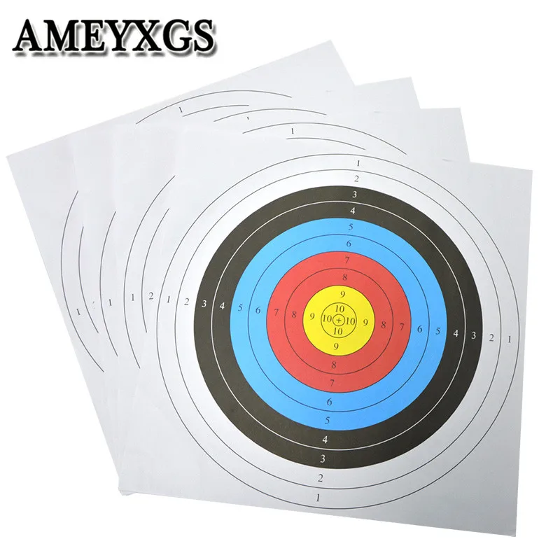 

12Pcs 60*60cm Archery Targets Paper Face Arrow Bow Target Practice Training Paper For Shooting Targets Targeting Accessories
