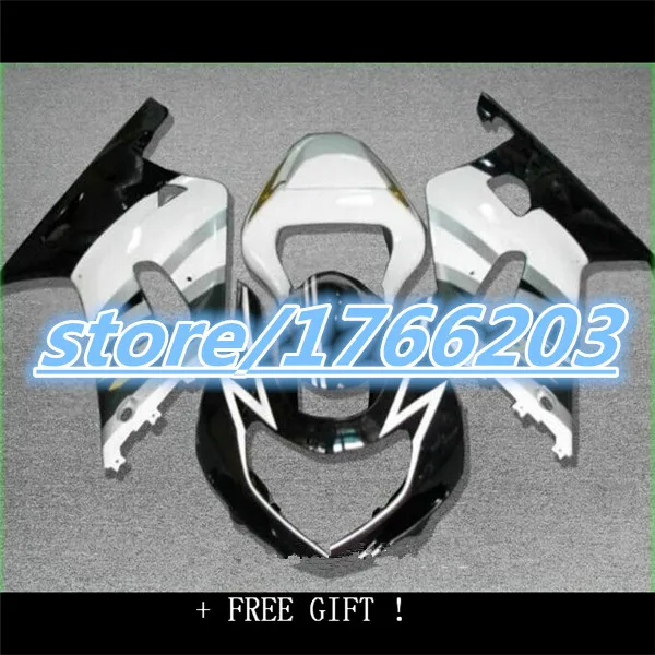 

Cowl Black white For K1 GSX-R750 01 02 03 GSXR750 GSX R750 GSXR 750 black white 2001 2002 2003 Fairing BBF