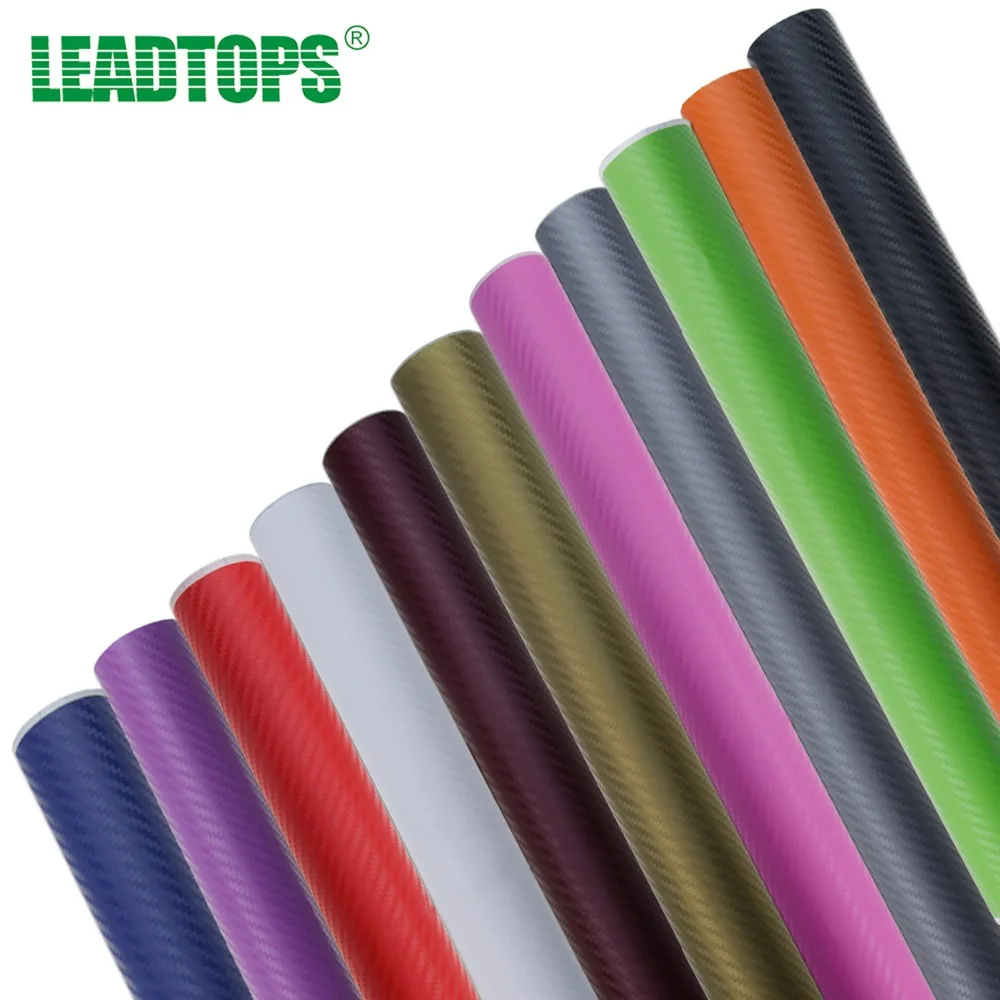 LEADTOPS 30 см x 127 автомобиля Стикеры 3D углеродного волокна винил автомобильные