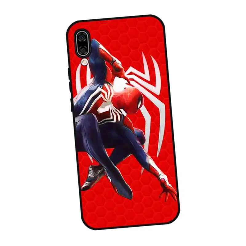 P200 Spiderman Black Silicone Case Cover For Huawei Honor 8C 8X 9 10 20i V10 V20 Note10 Max Lite Magic2 |