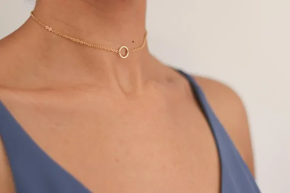 Новинка 2018 простая изящная круглая цепь в стиле бохо Чокеры ожерелья винтажном