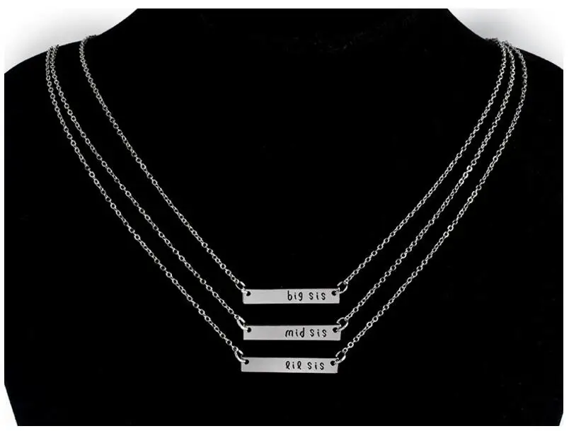 Большой/средний/Горит Sis сестры подруги наборы цепей День матери семейный