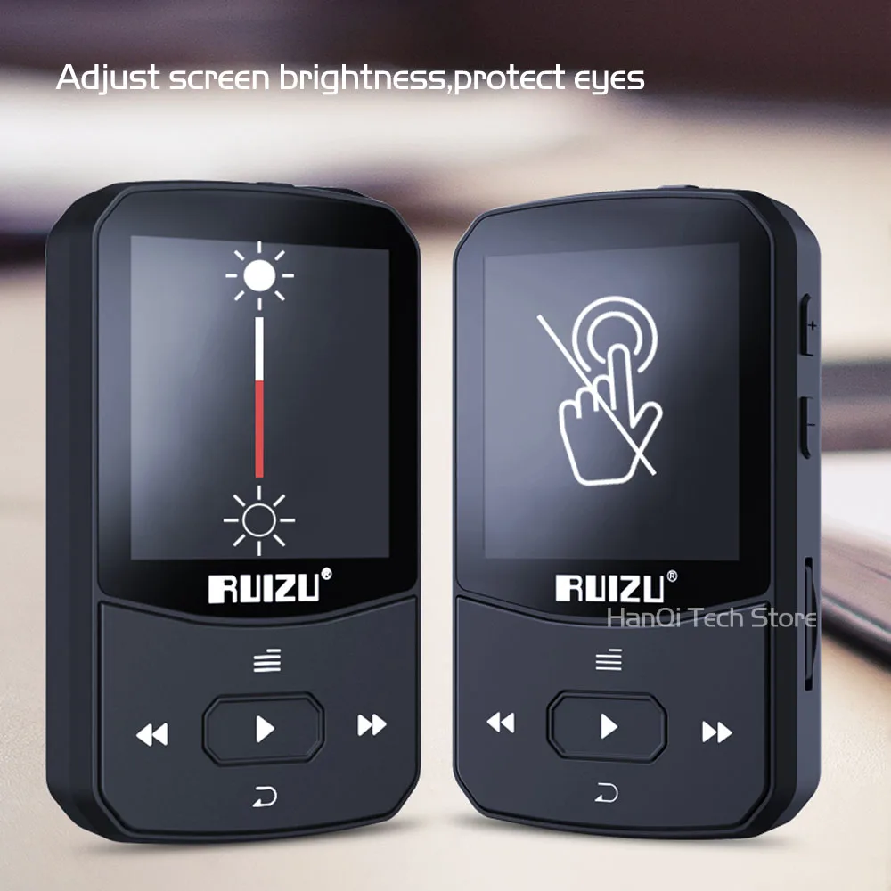MP3 плеер RUIZU X51 с зажимом, Bluetooth, спортивный MP3 музыкальный плеер с рекордером, fm-радио, поддержка TF карты, можно подключить телефон