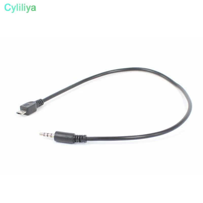 100 шт. автомобильный кабель со штекером Micro USB на стерео 3 5 мм разъем AUX 40 см