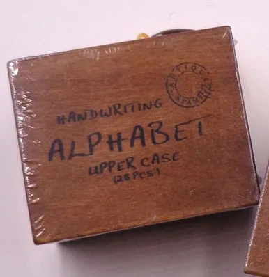 28 шт./кор. Ретро Письмо Алфавит Upperacse нижний чехол деревянный резиновый штамп с