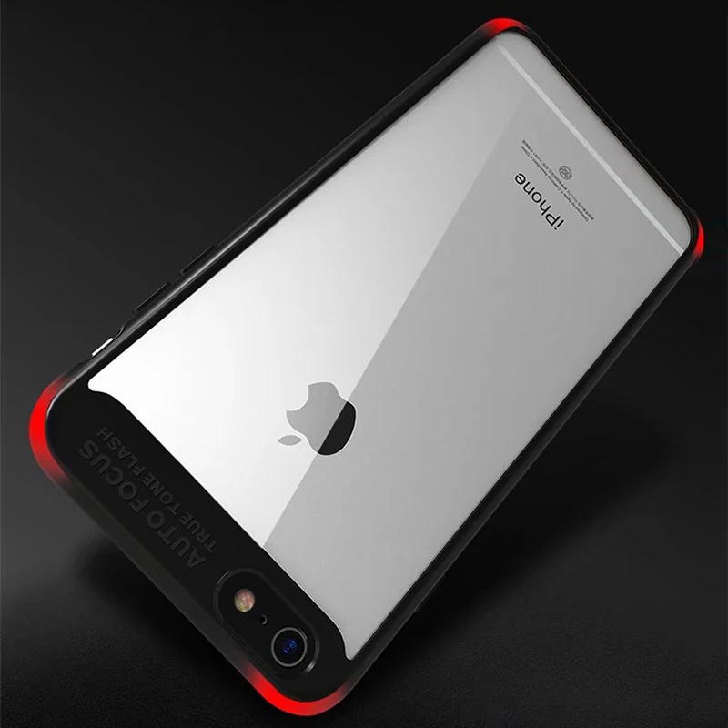 Мягкий край Прозрачный чехол для телефона Apple iPhone 6 Plus 6S плюс 7 8 TPU ультра тонкий