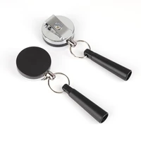 outdoor heavy duty retractable pen pull holder reel carpenter pencils anti lost rope key ring chain belt clip tools2