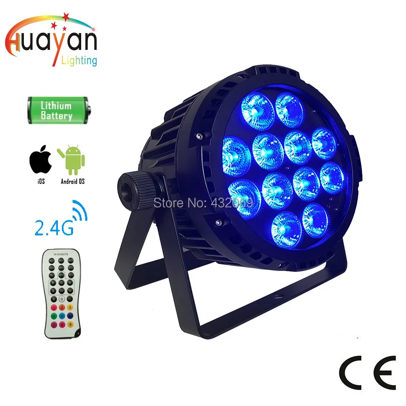 Уличные светодиодные светильники ночного клуба 64 батареи 12x12 Вт dmx uplighting