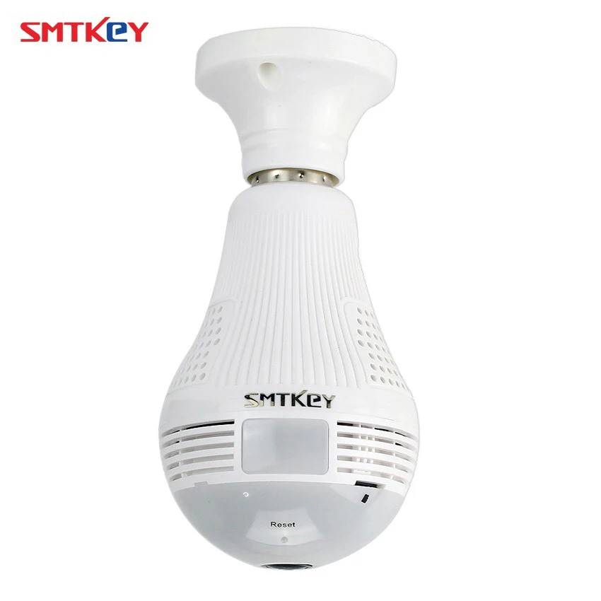 SMTKEY 360 градусов панорамная камера лампа светильник Беспроводная ip Wi Fi рыбий глаз
