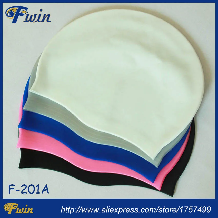 Free shipping good price 2016 new arrival quality lightweight 40gs waterproof Fwin swimming silicone caps for women and men | Спорт и