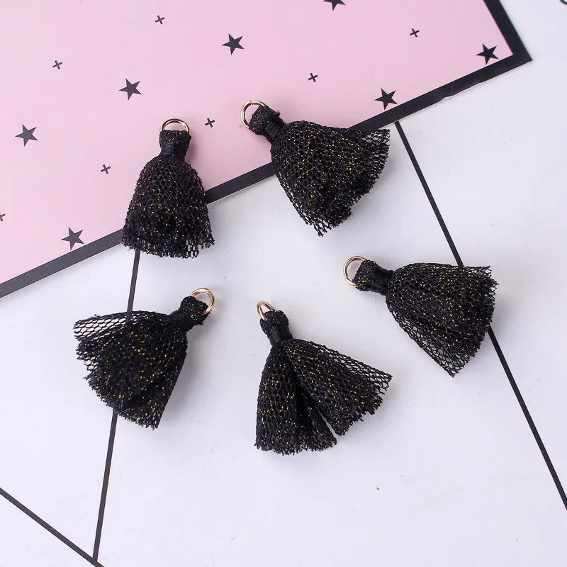 Doreen Box полиэфирная цветная кисточка золотого цвета Mauve W/Jump Ring Подвеска DIY