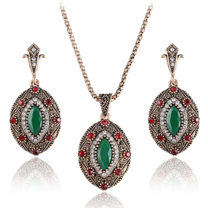 Женский винтажный комплект ювелирных изделий Свадебный в этническом турецком