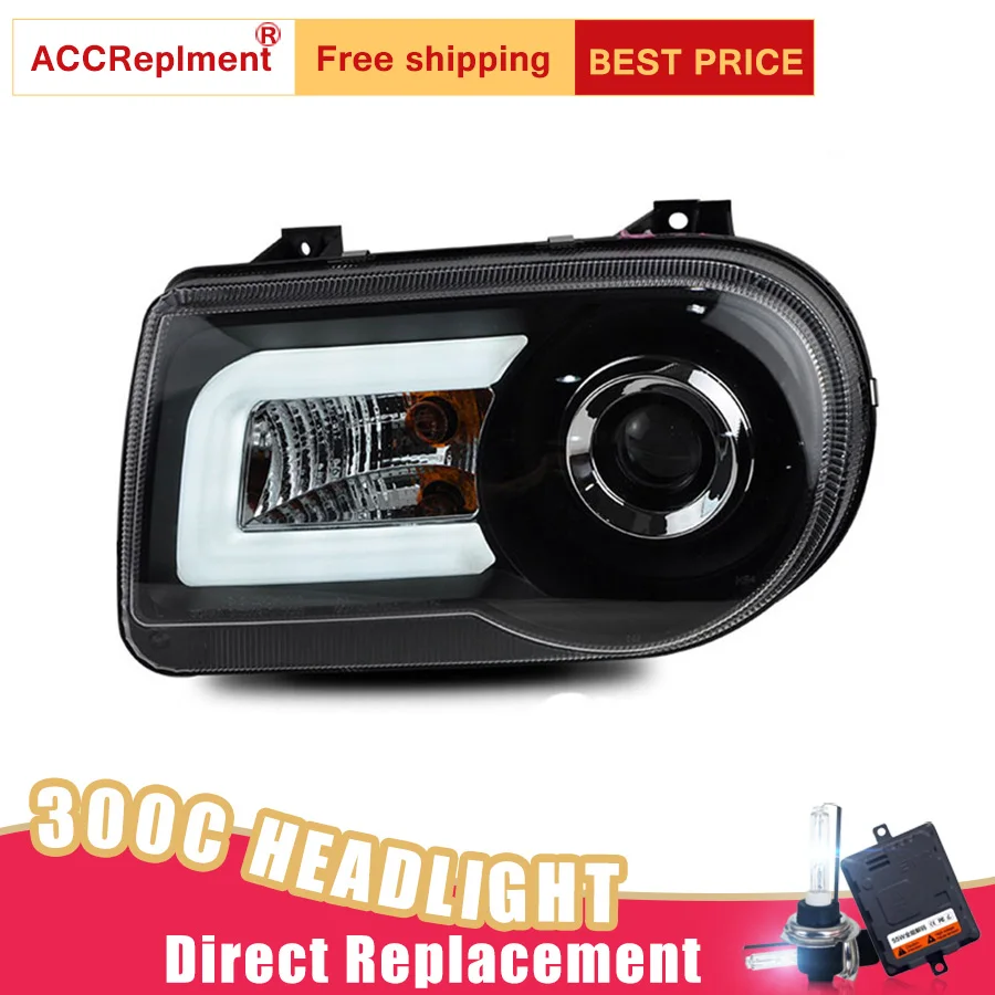 2 шт. светодиодный фары для Chrysler 300C 2005 2012 Автомобильные ангельские глазки