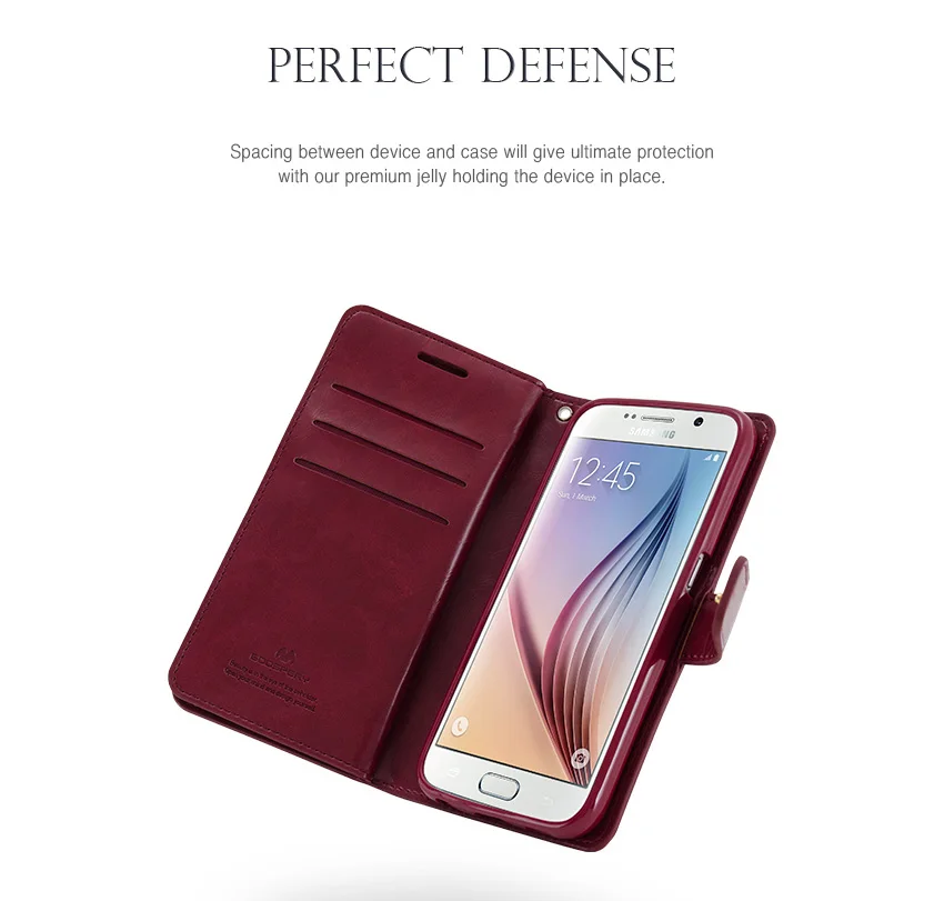 Чехол книжка Mercury Goospery Mansoor Diary с двойным бумажником для Samsung Galaxy S7 Edge S8 S9