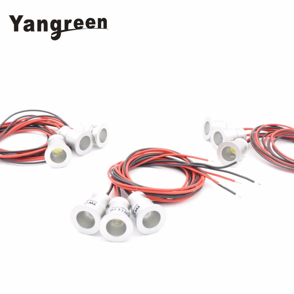 Мини светодиодный светильник для шкафа YanGreen 1 Вт мини 9 шт./лот фотолампа