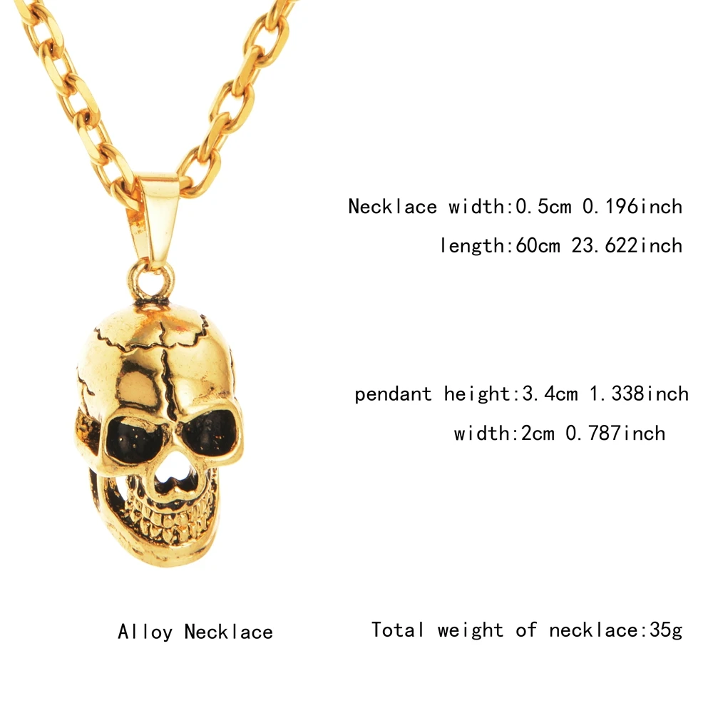 2019 Новый Goofan хип хоп мода Личность Rift подвеска скелет и ожерелье из сплава крутые