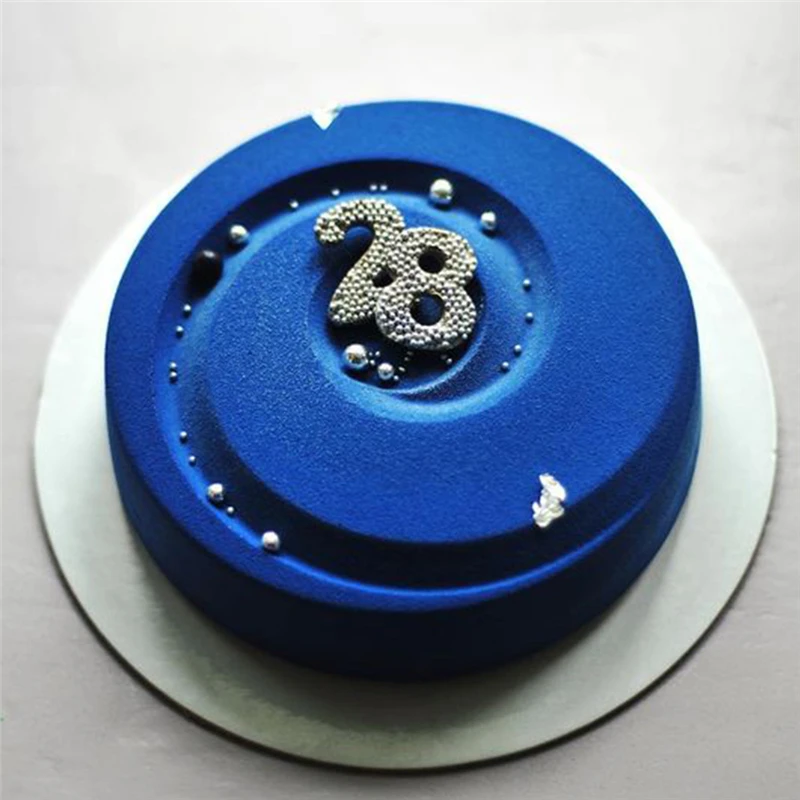VOGVIGO антипригарным круглый спираль мусс торта прессформы шоколада Fondant (сахарная)