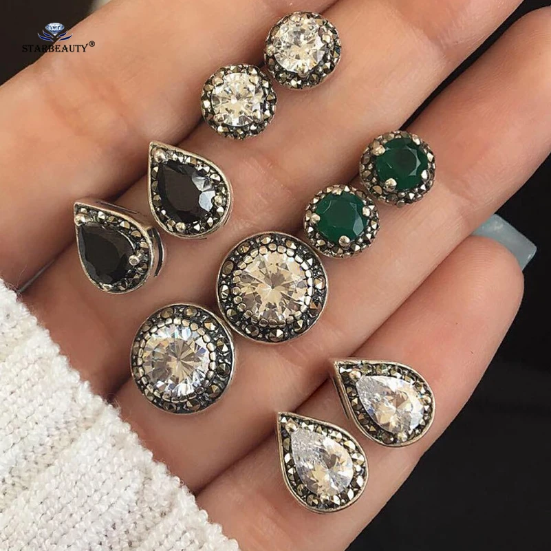 Серьги в виде капель горячей воды богемном стиле 5 пара/лот искусственный пирсинг