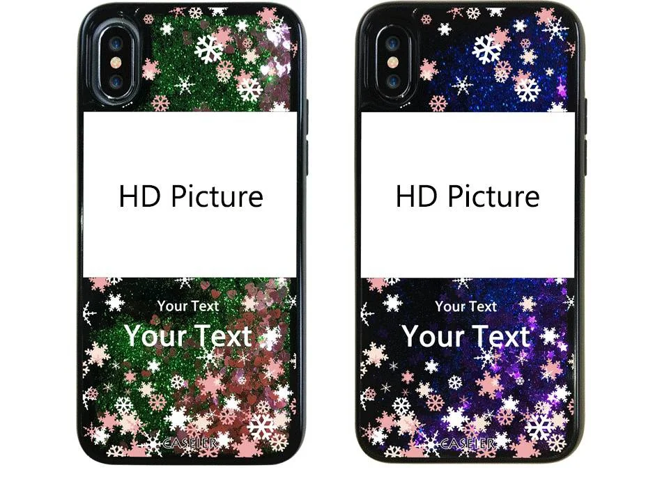 CASEIER DIY зыбучий песок чехол для iPhone X блестящие силиконовые чехлы 6 6s 7X8 Plus Мягкий