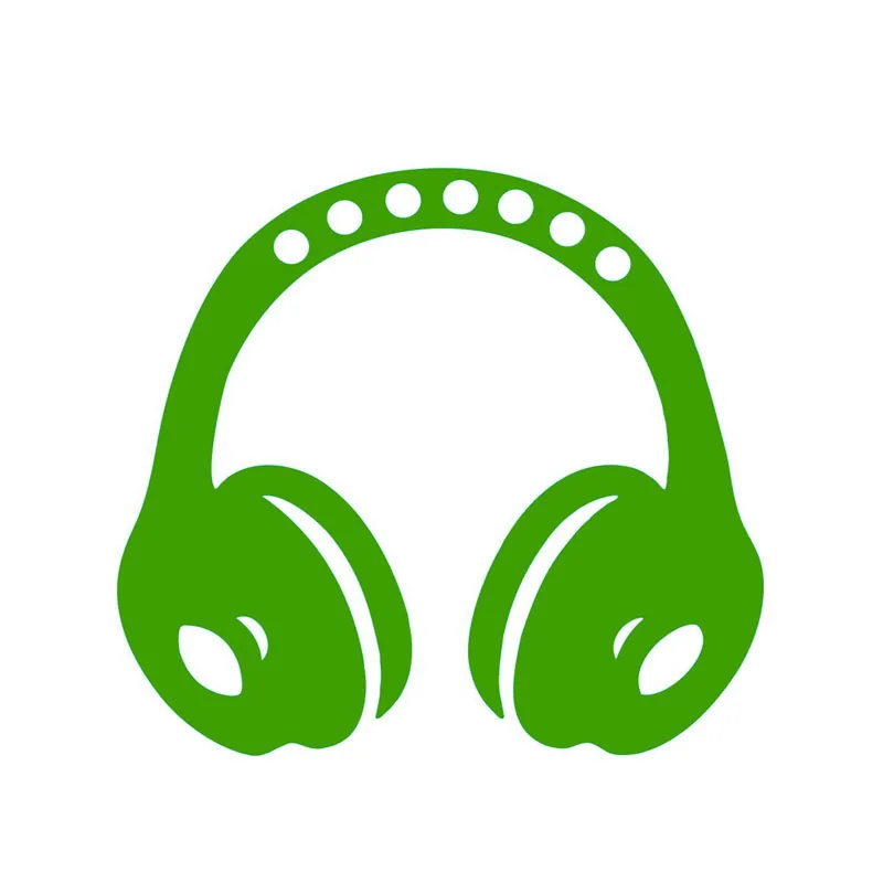 

YJZT 14.5CM*13.3CM Accessories Window Headphone Silhouette Funny PVC Car Sticker Decal 6-2267