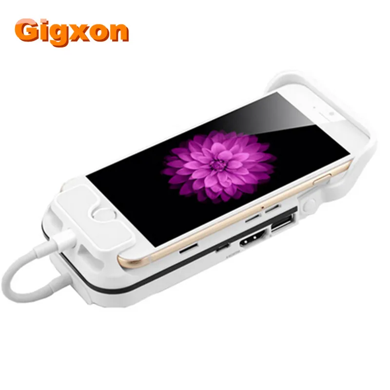 Gigxon I60 Aiptek Мини Проектор DLP Для Iphone6 HDMI Proyector Full HD 1080 P ТВ Смартфон Портативный Пико